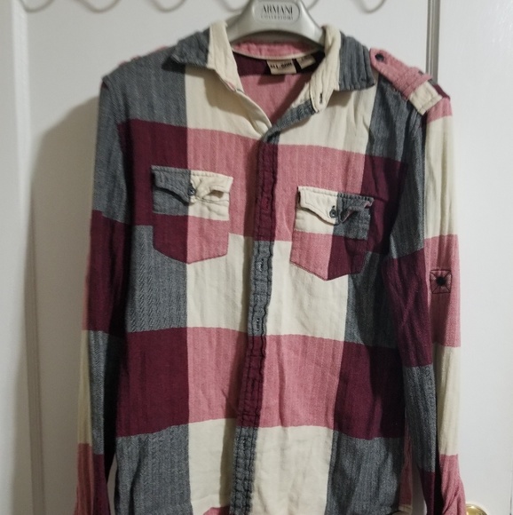 All-Son plaid flannel button down mens small - Picture 1 of 2